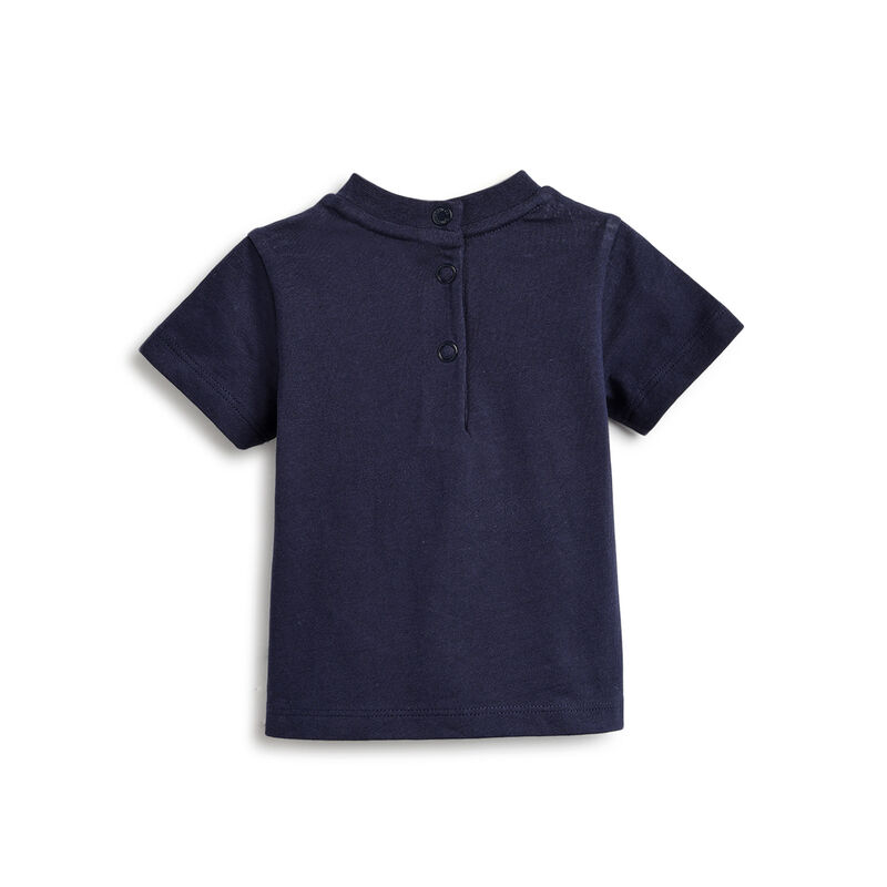 Boys Dark Blue Printed Short Sleeve T-Shirt image number 1